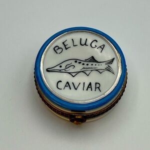 Beluga Caviar Limoges France Collectible Trinket Box